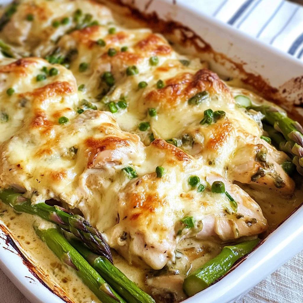 Creamy Chicken Bake Recipe with Asparagus