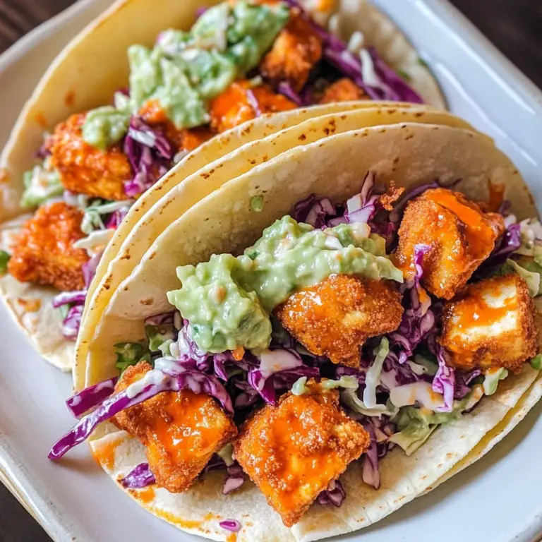 Crispy Buffalo Tofu Tacos