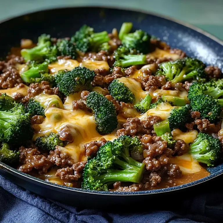 Keto Hamburger Broccoli Skillet