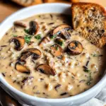 Vegan Mushroom Wild Rice Soup
