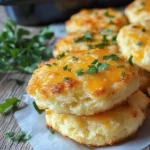 Keto Garlic Cheddar Drop Biscuits