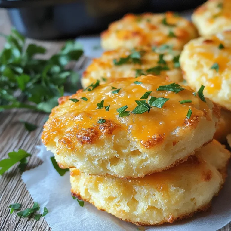 Keto Garlic Cheddar Drop Biscuits