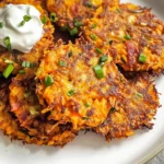 Sweet Potato Fritters with Bacon and Green Onions