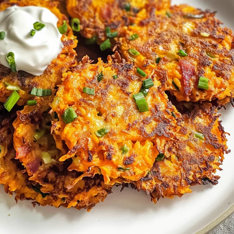 Sweet Potato Fritters with Bacon and Green Onions