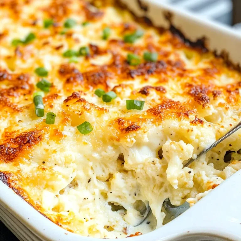 Cheesy Keto Cauliflower Au Gratin Casserole