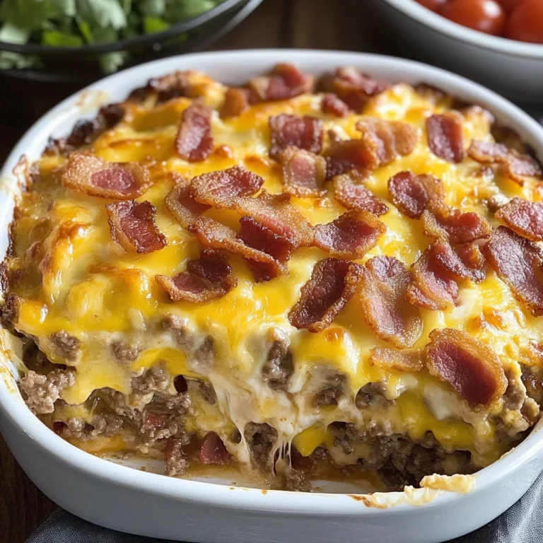 Low Carb Bacon Cheeseburger Casserole Recipe