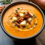 Apple Cheddar Sweet Potato Soup