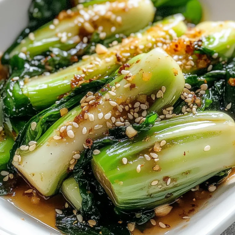 Baby Bok Choy with Soy Sauce and Garlic