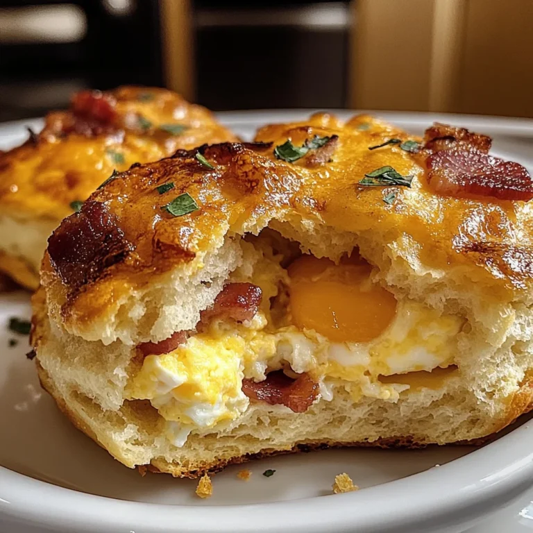 Cheddar Turkey Bacon Egg Biscuit Bombs