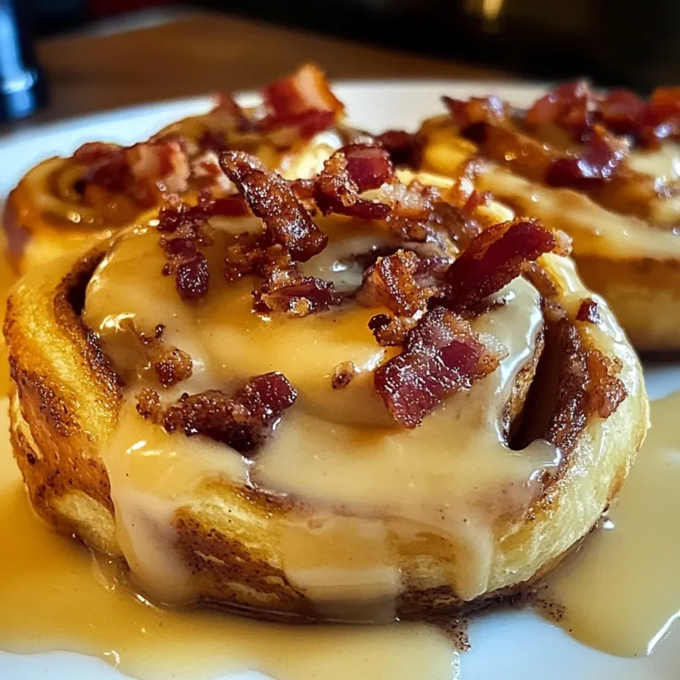 Indulge in Maple Turkey Bacon Cinnamon Rolls for a Sweet Treat!