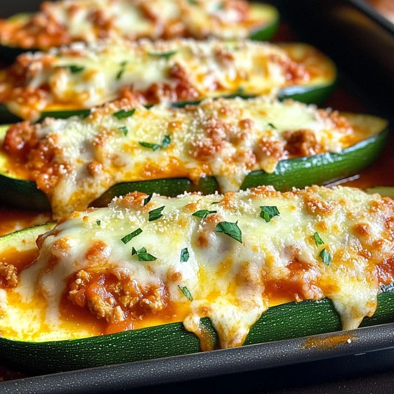 Keto Chicken Parmesan Zucchini Boats