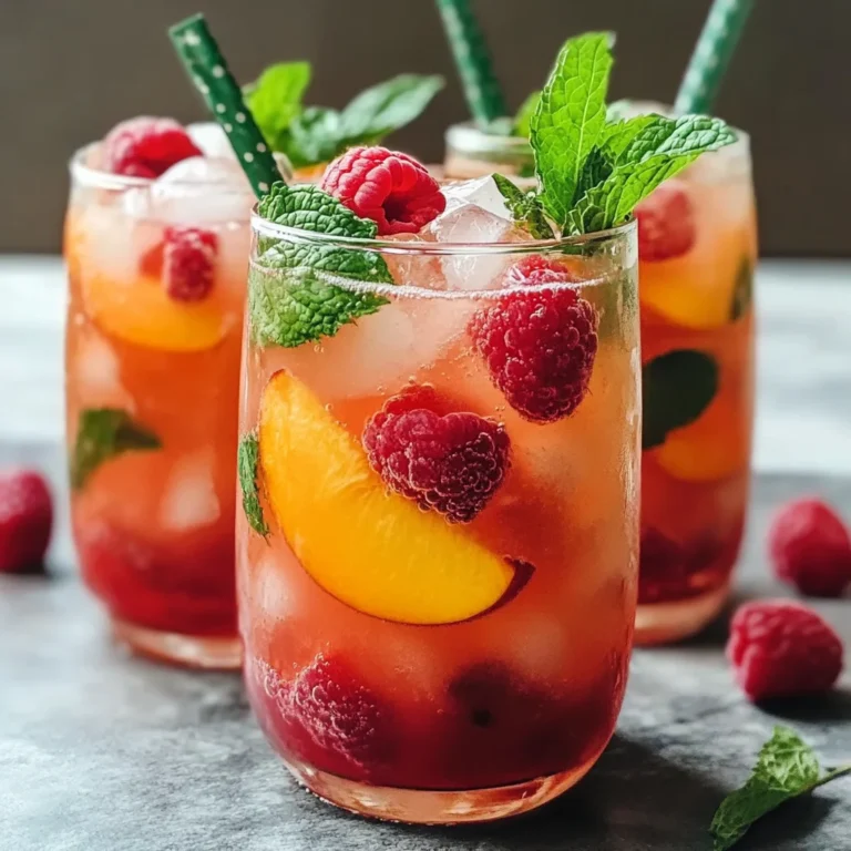 Raspberry Peach Lemonade