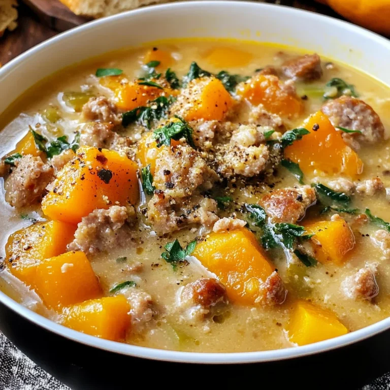 Roasted Butternut and Sausage Soup