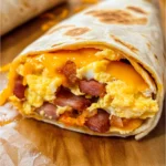 Turkey Bacon Egg and Cheese Breakfast Burritos