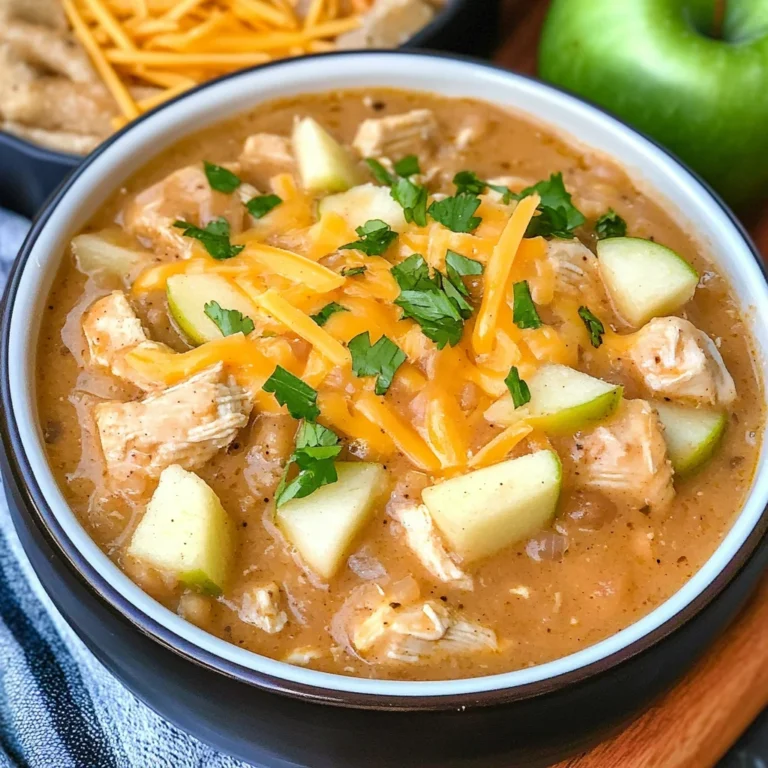 White Cheddar & Apple Chicken Chili